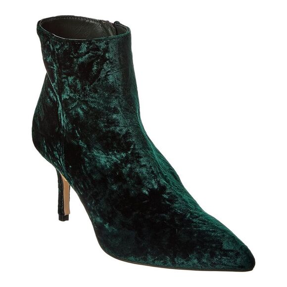 L'agence Aimee Velvet Bootie Green
